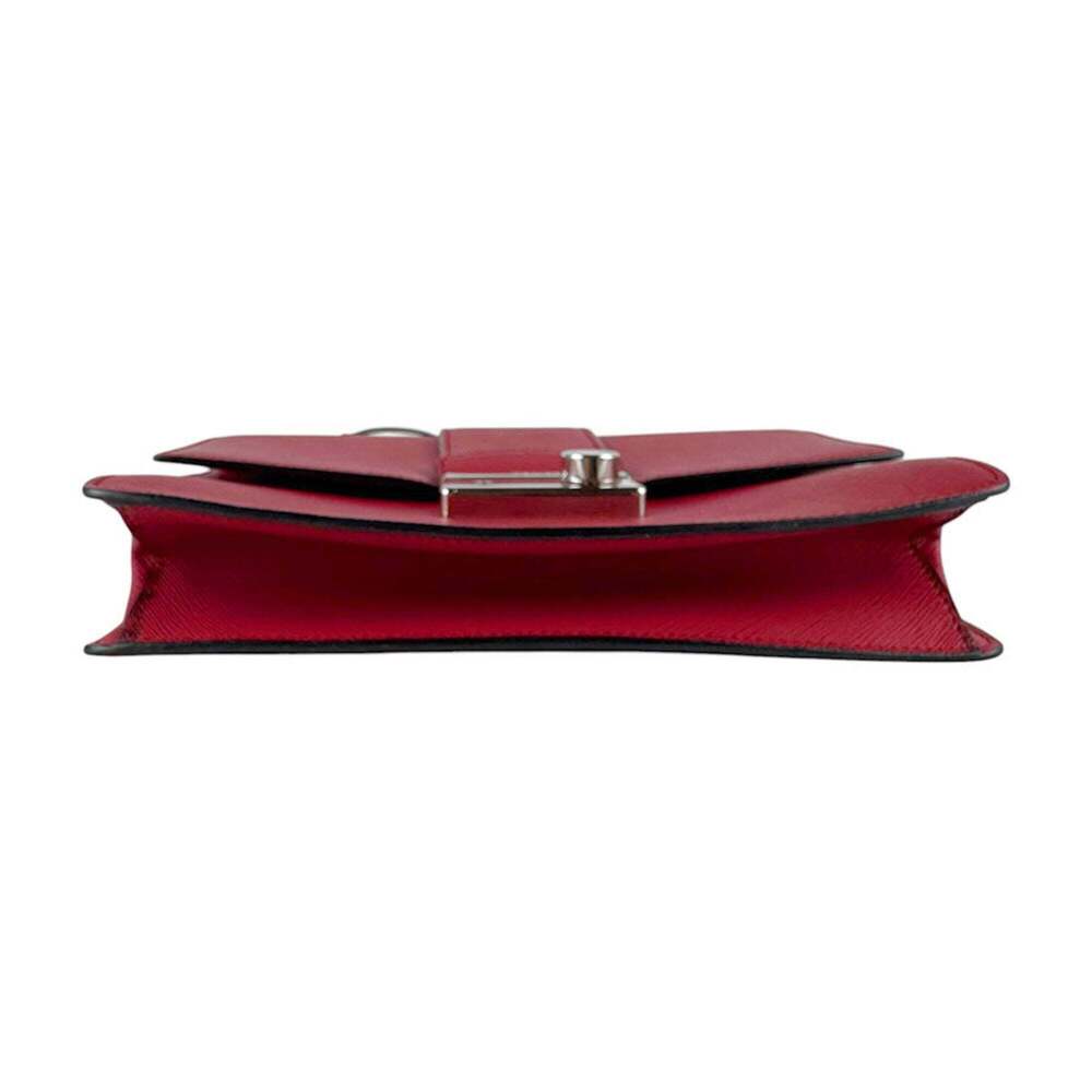 PRADA Red Leather Shoulder Bag - Picture 4 of 13